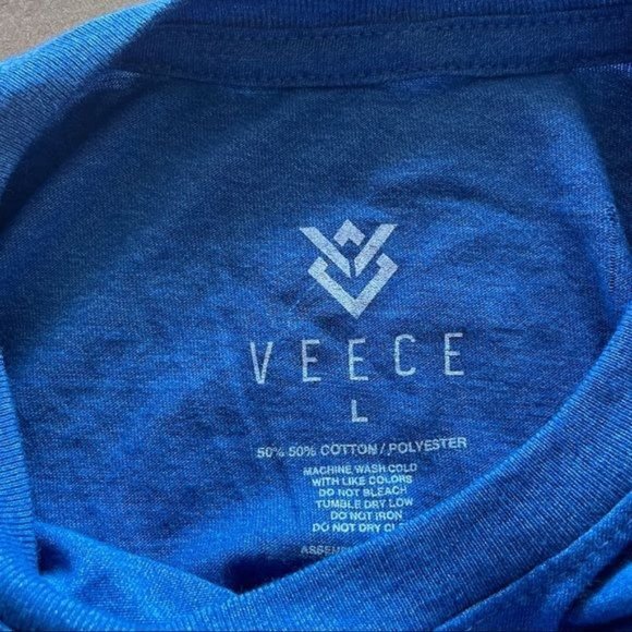 VEECE BLUE MENS SHORT SLEEVE TSHIRT  SZ:L  NWOT - Picture 3 of 5